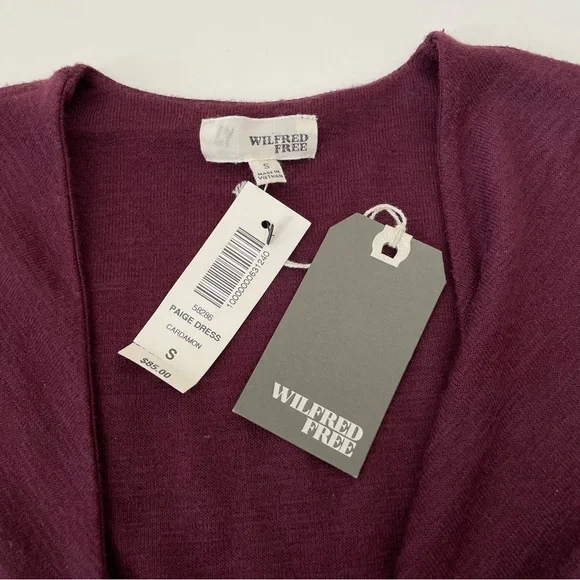 Aritzia Wilfred Free Paige Twist Front Longsleeve Dress in Cardamon NWT - Picture 7 of 15